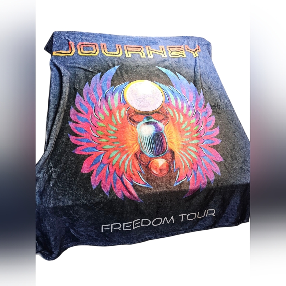 JOURNEY Freedom Tour VIP Merch Blanket Throw Plush band music legends Concert